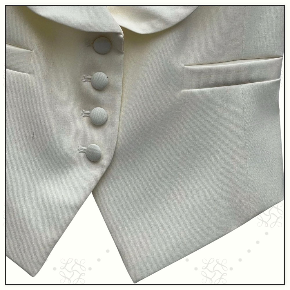 WOOL SILK SINGLE BREASTED WAISTCOAT