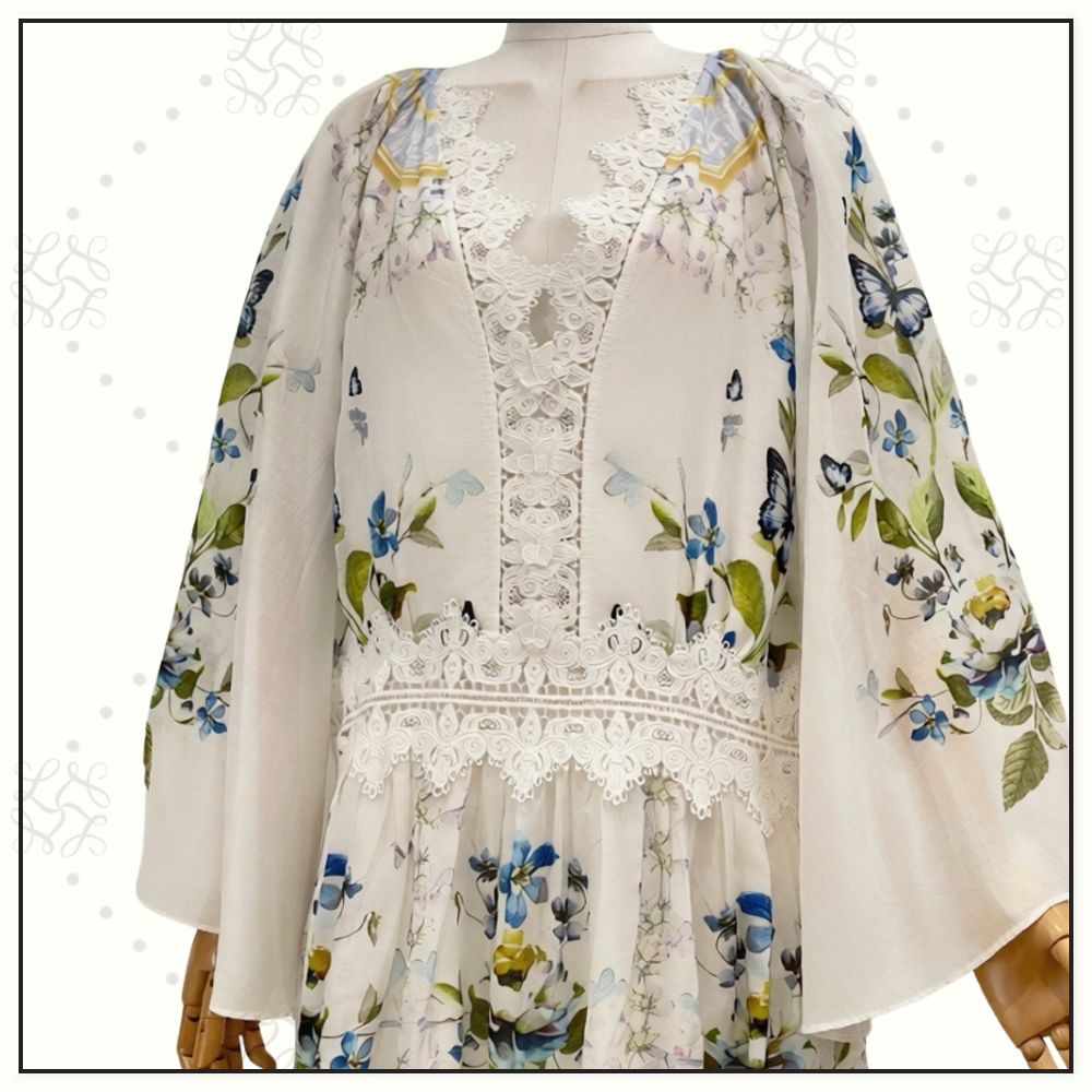 SHORT DRESS WITH DROPPED WAIST