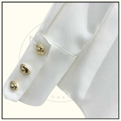 RUFFLED POPLIN SHIRT