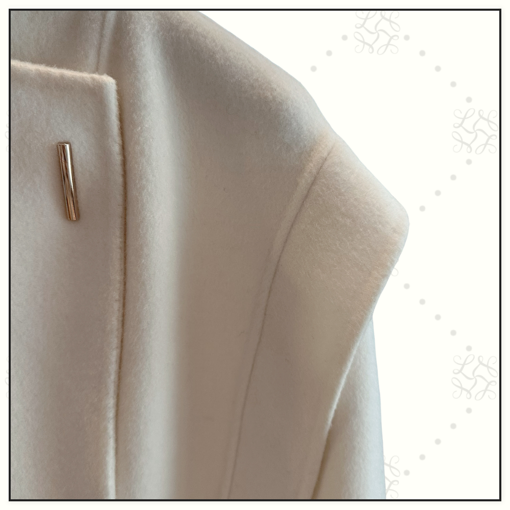 WOOL & CASHMERE BLEND FUNNEL NECK COAT