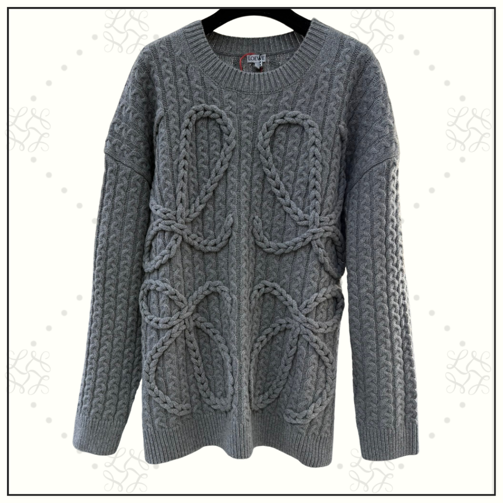 ANAGRAM WOOL CABLE KNIT SWEATER