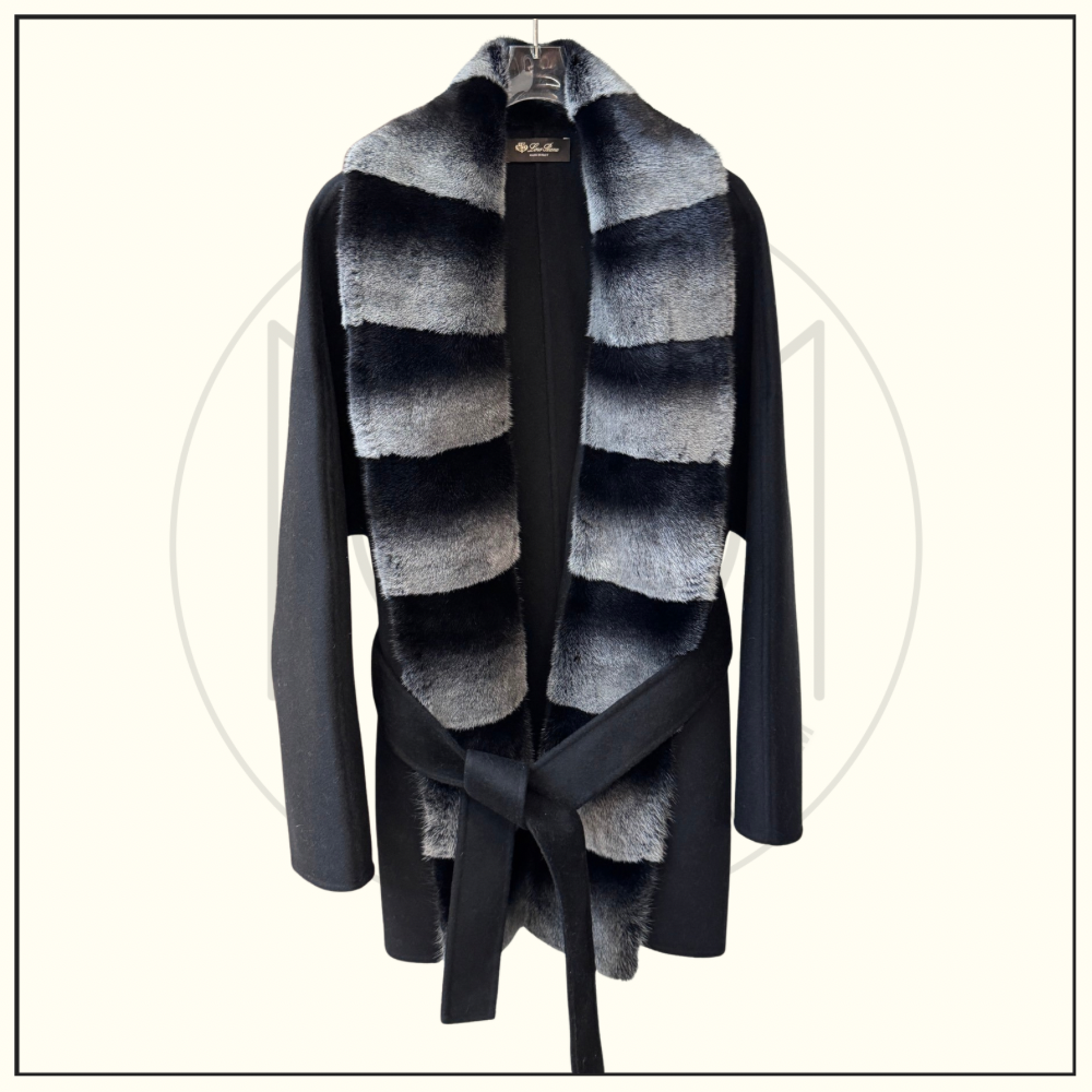 CASHMERE COAT WITH MINK COLLAR