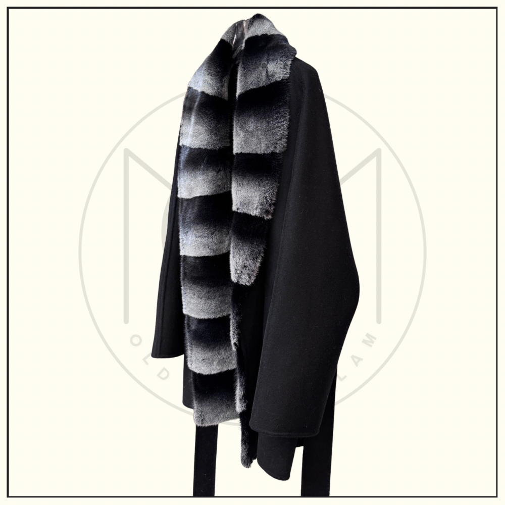 CASHMERE COAT WITH MINK COLLAR
