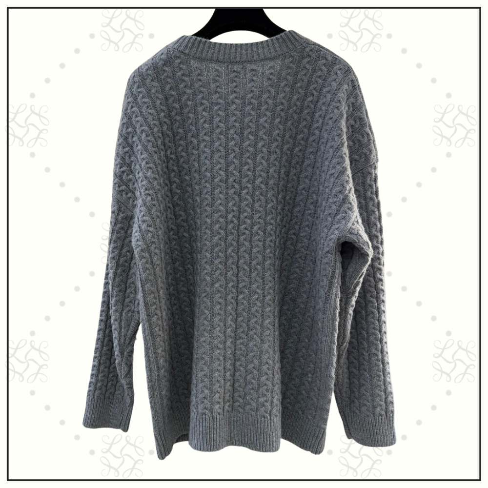 ANAGRAM WOOL CABLE KNIT SWEATER