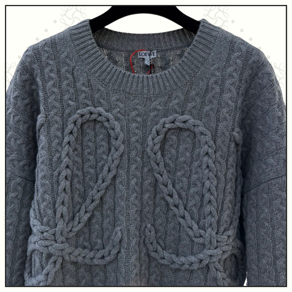 ANAGRAM WOOL CABLE KNIT SWEATER