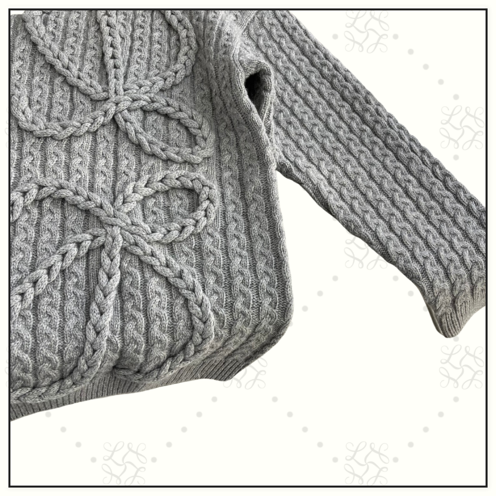 ANAGRAM WOOL CABLE KNIT SWEATER