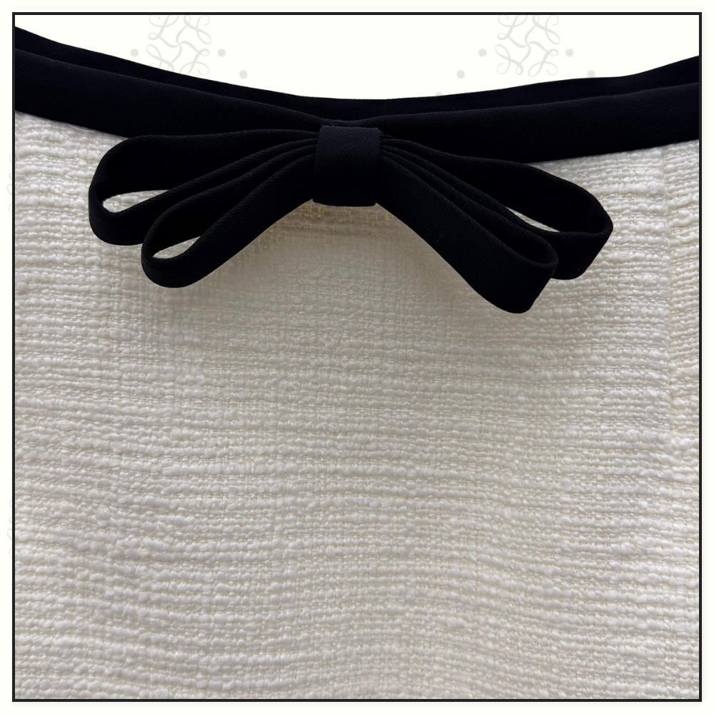 BOW DETAIL WOOL BLEND JACKET & SKIRT