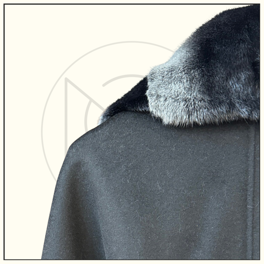 CASHMERE COAT WITH MINK COLLAR