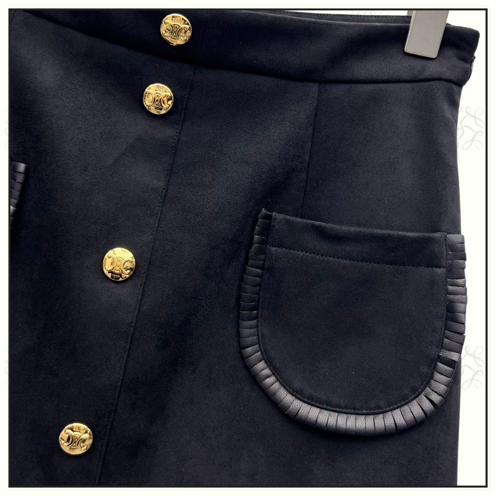 SUEDE JACKET & MINI SKIRT