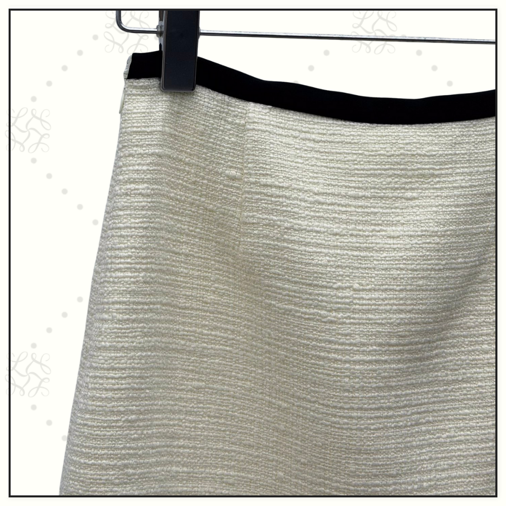 BOW DETAIL WOOL BLEND JACKET & SKIRT