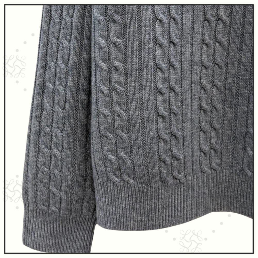 CABLE KNIT CASHMERE PULLOVER