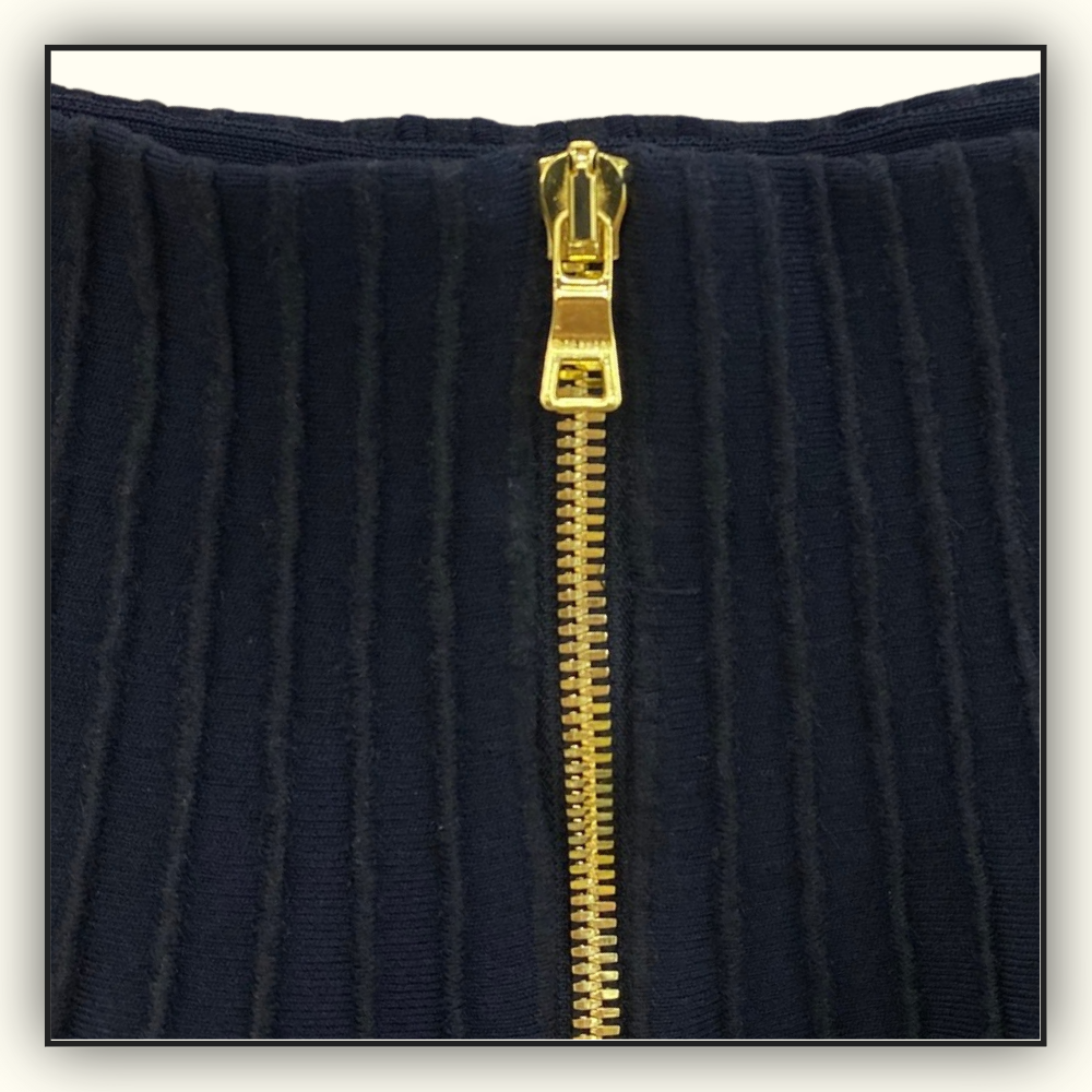 RIB KNIT PEPLUM CARDIGAN & MINI SKIRT