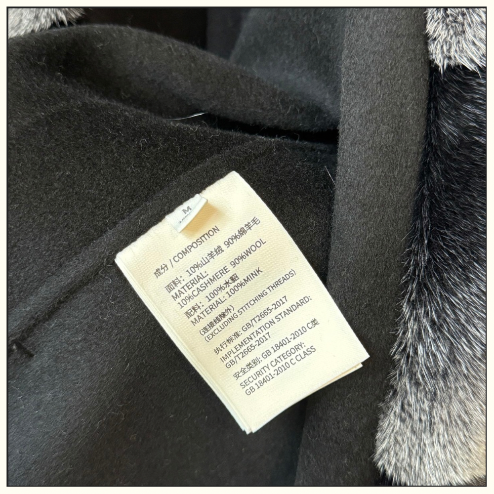 CASHMERE COAT WITH MINK COLLAR