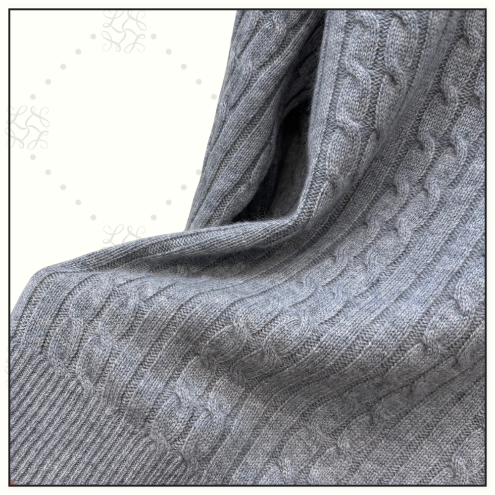 CABLE KNIT CASHMERE PULLOVER