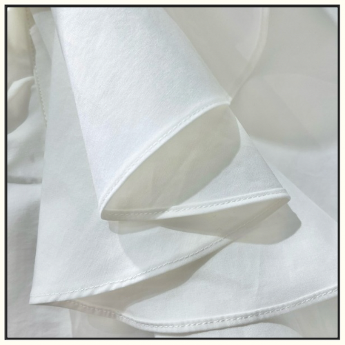 RUFFLED POPLIN SHIRT