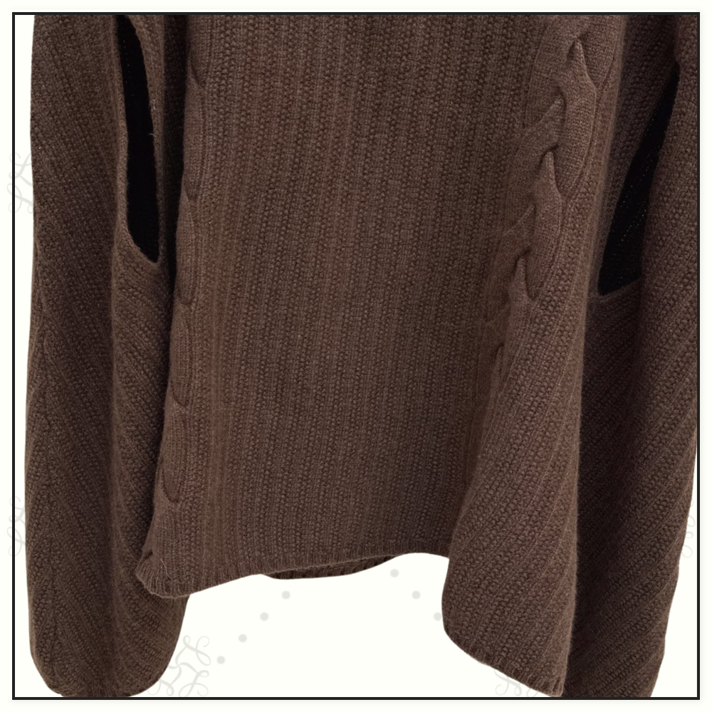 WOOL HIGH NECK PONCHO