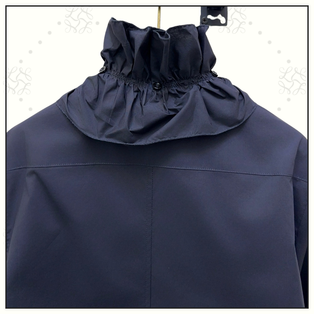 REMOVABLE RUFFLED COLLAR DRESS