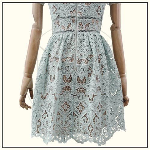GUIPURE LACE MINI DRESS