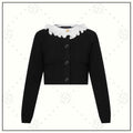 RUFFLE COLLAR CARDIGAN