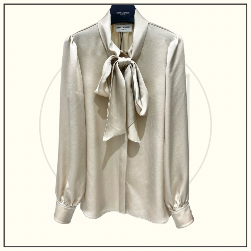 BOW TiE SILK BLOUSE