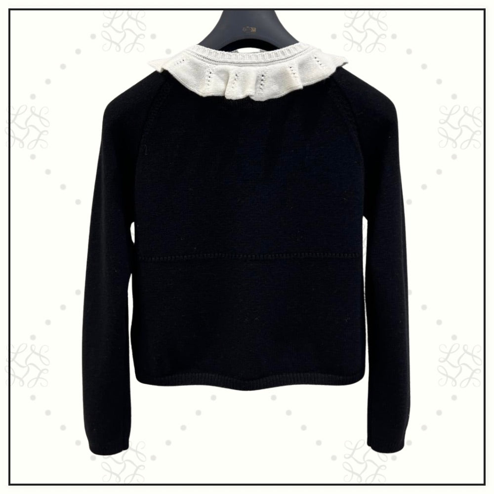 RUFFLE COLLAR CARDIGAN