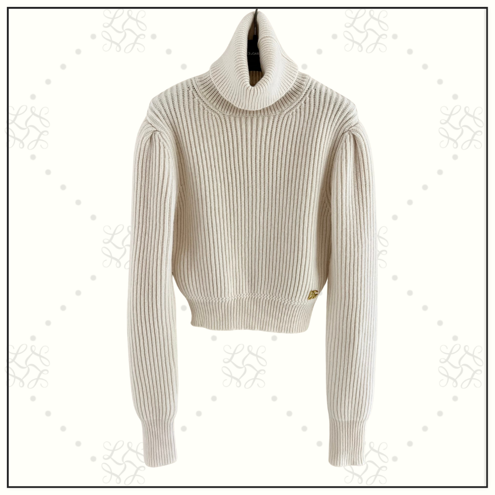 RIBBED KNIT ROLL NECK JUMPER