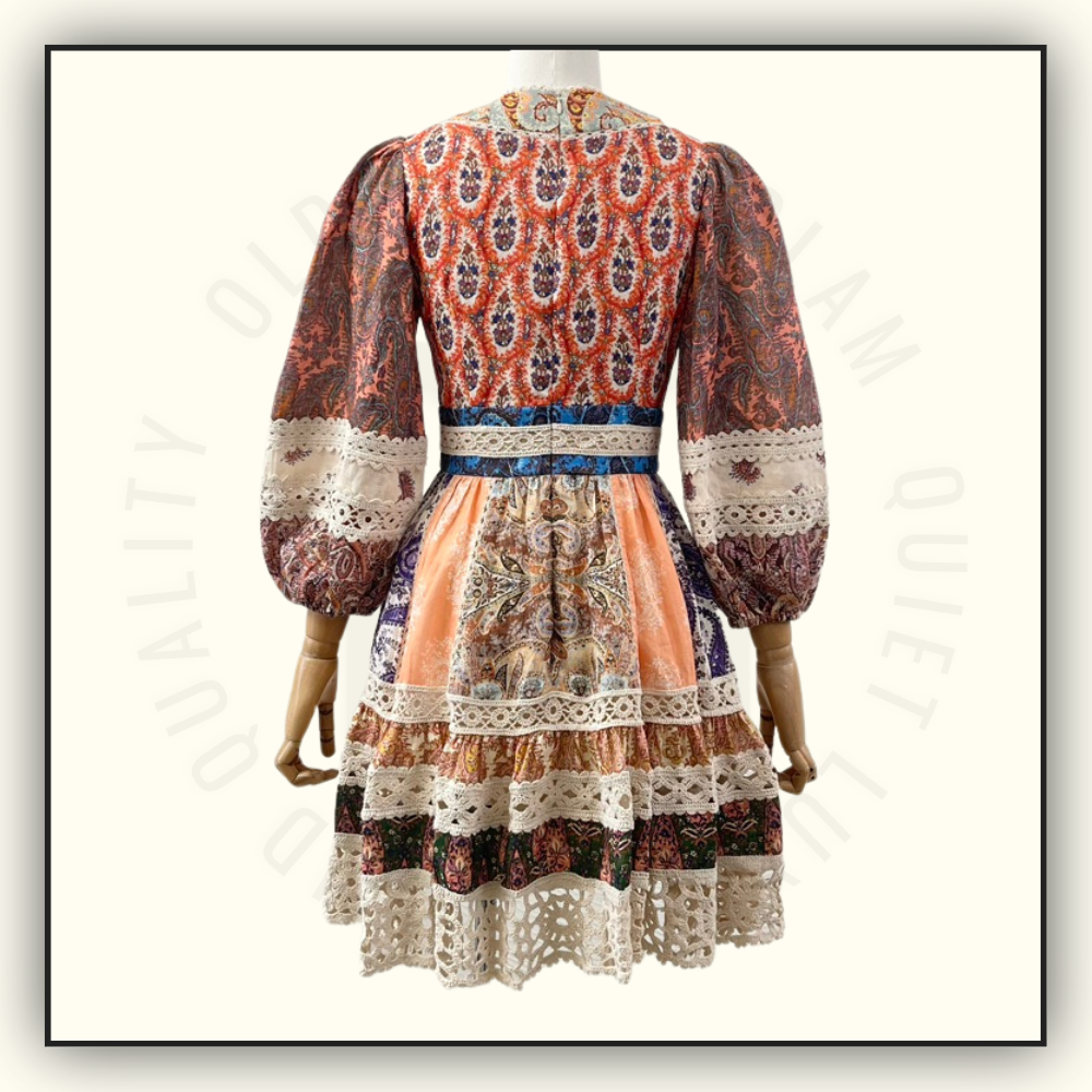 PAISLEY LINEN MINI DRESS