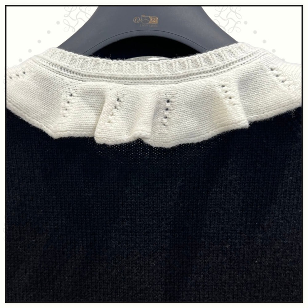 RUFFLE COLLAR CARDIGAN