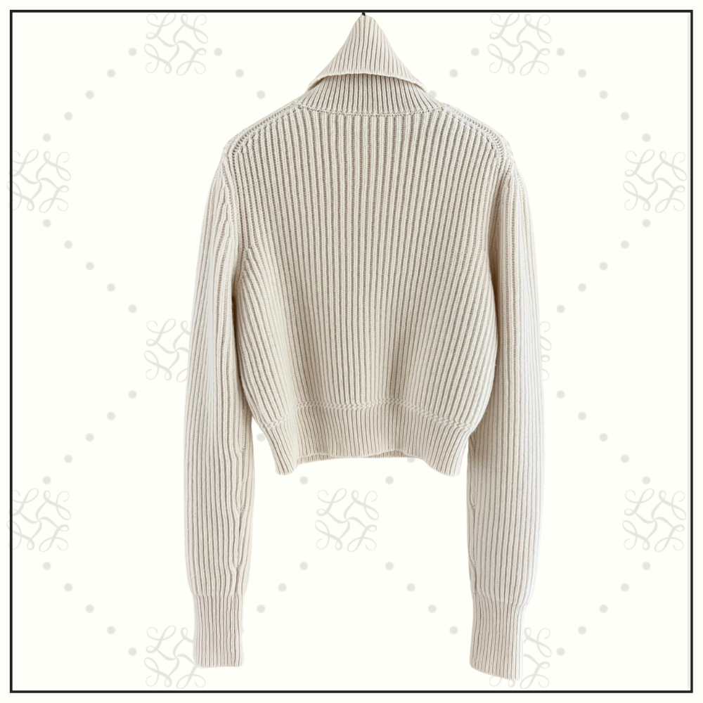 RIBBED KNIT ROLL NECK JUMPER