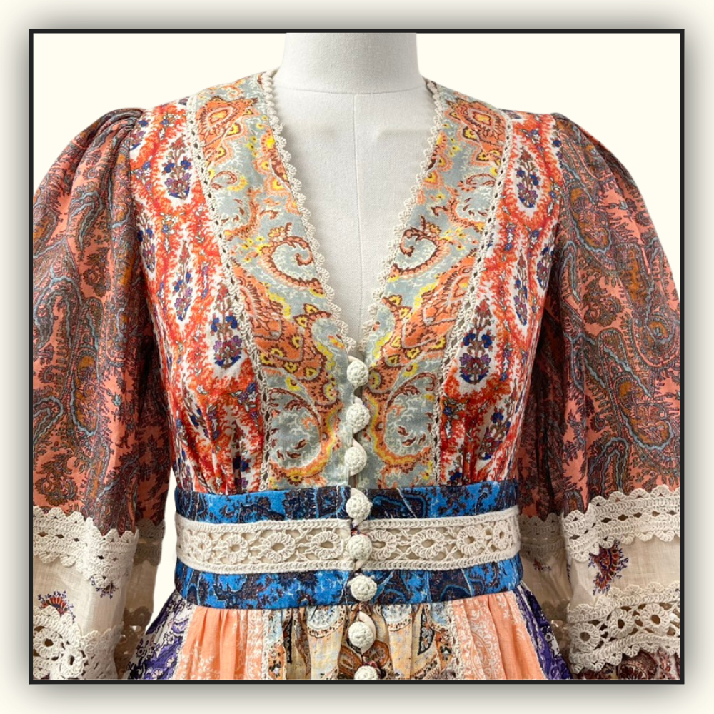 PAISLEY LINEN MINI DRESS