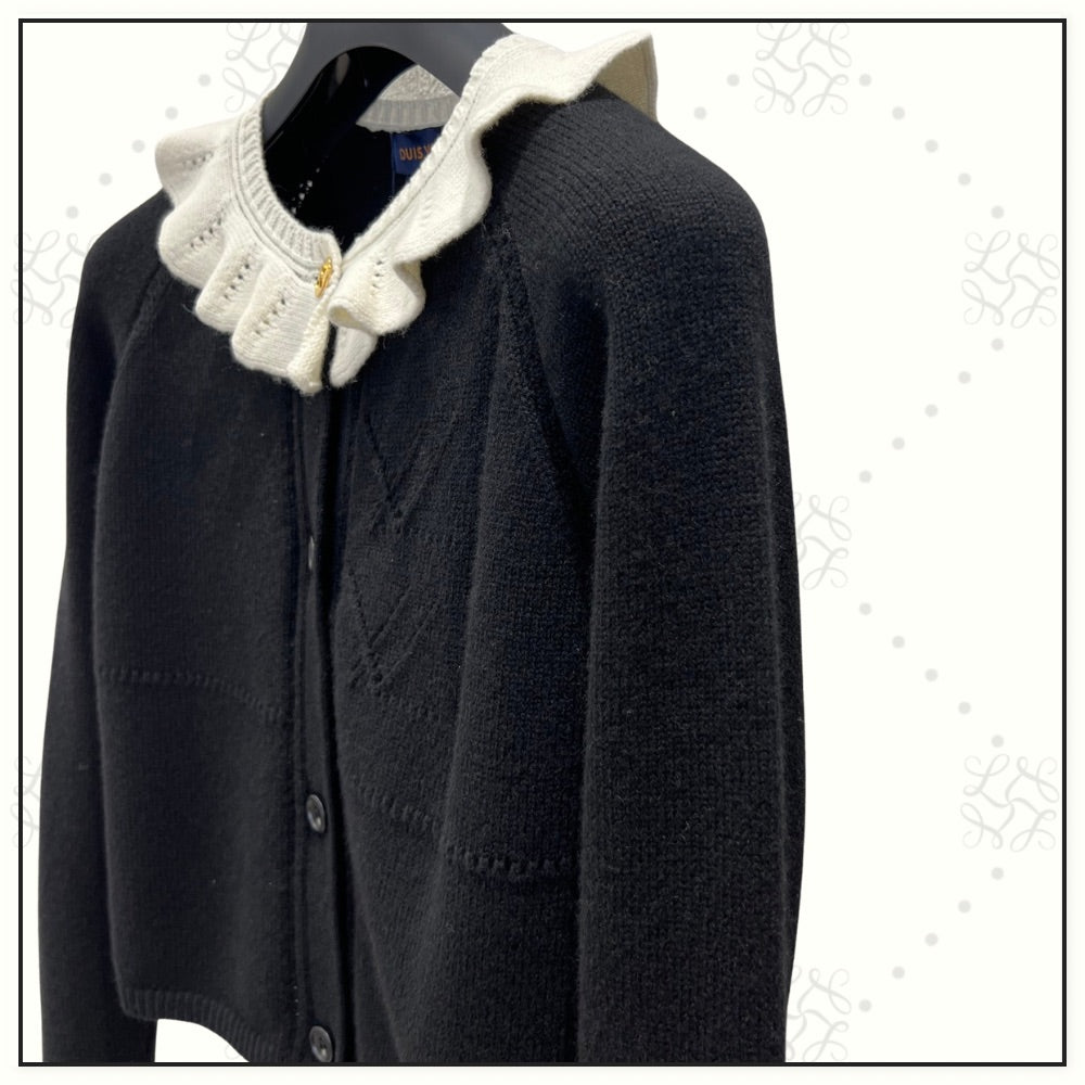 RUFFLE COLLAR CARDIGAN