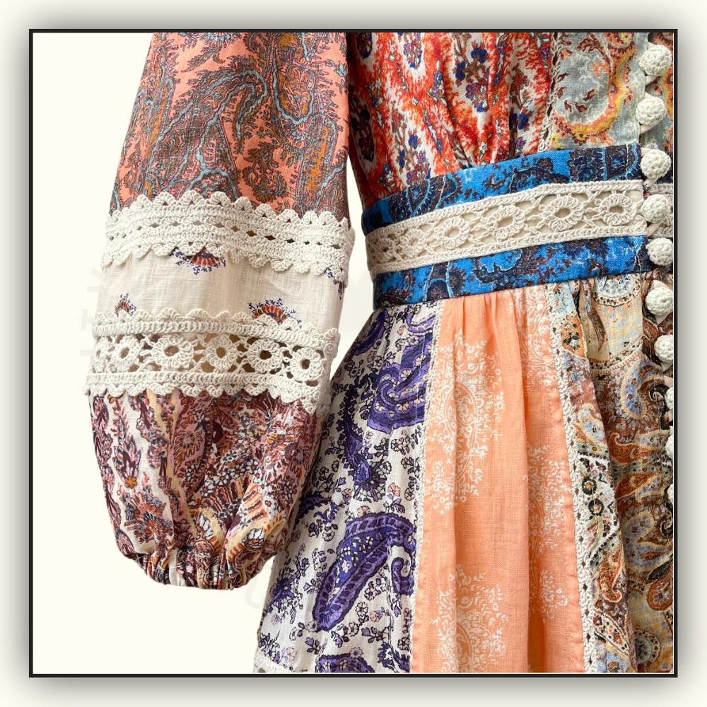 PAISLEY LINEN MINI DRESS