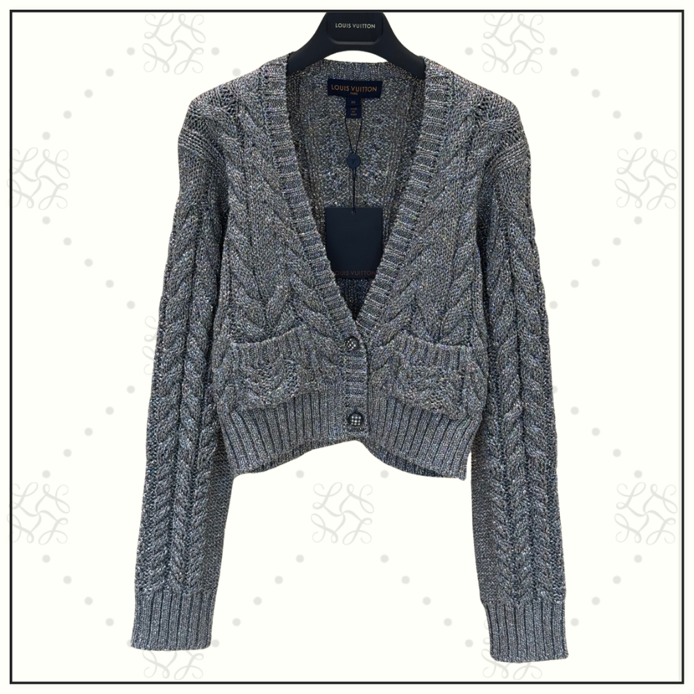 CROPPED CABLE KNIT CARDIGAN