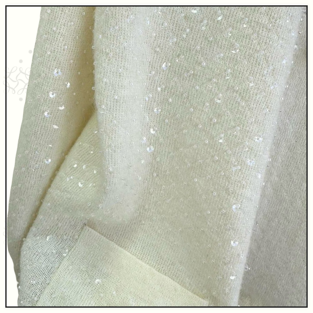 MOHAIR SEQUIN EMBELLISHMENTS CARDIGAN