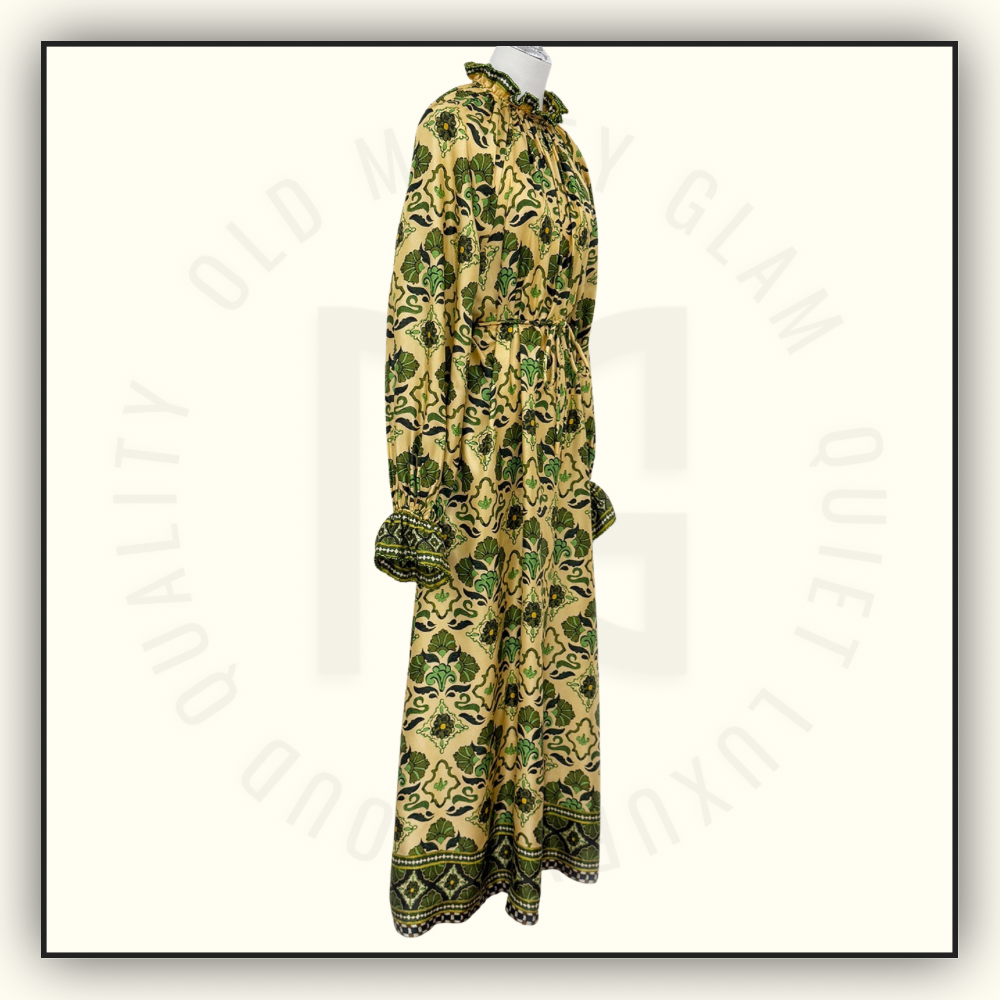 CECE SILK MIDI DRESS
