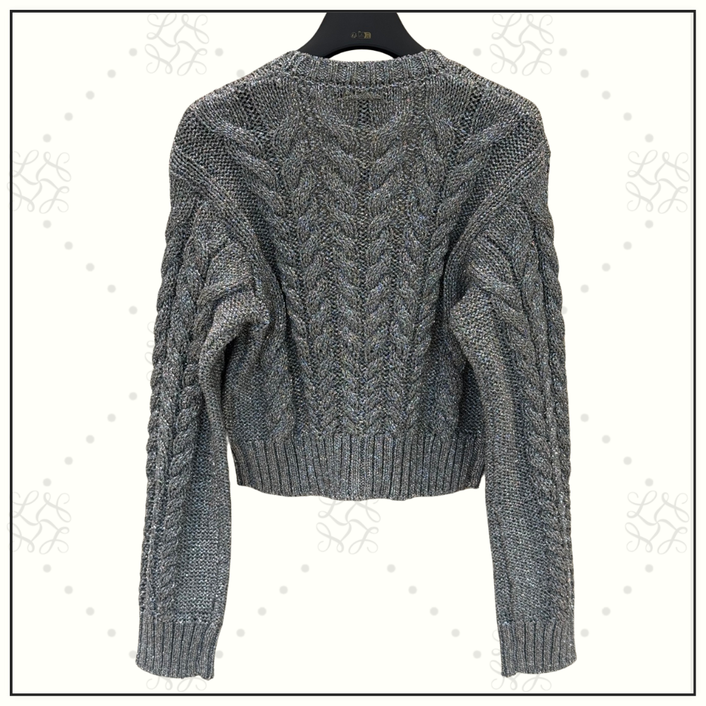 CROPPED CABLE KNIT CARDIGAN