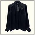 COLLARLESS SILK BLOUSE