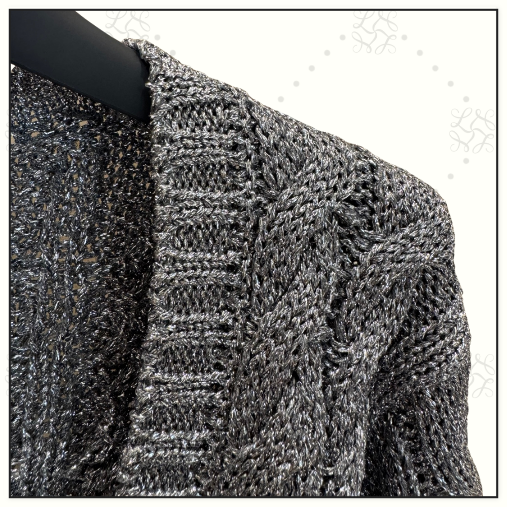 CROPPED CABLE KNIT CARDIGAN