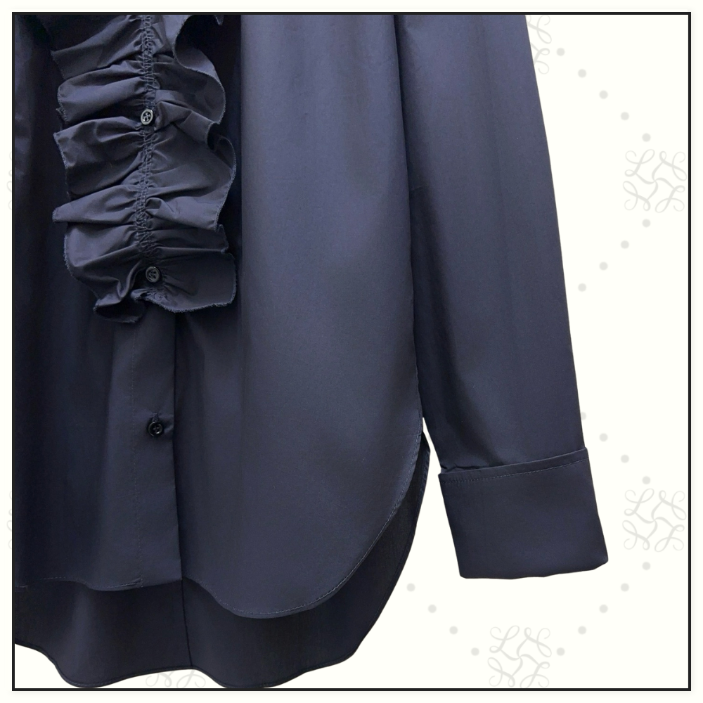 REMOVABLE RUFFLED COLLAR DRESS