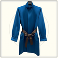 TIED BELT SILK DRESS