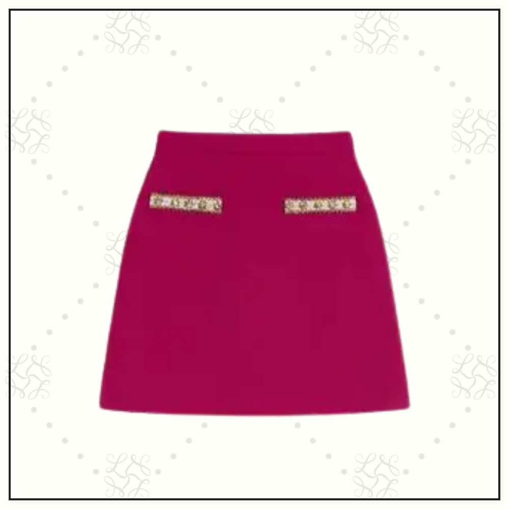 EMBROIDERED CREPE COUTURE JACKET & SKIRT