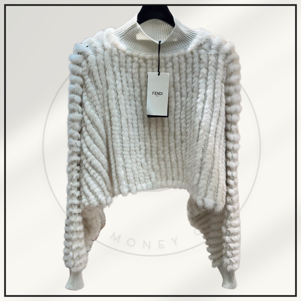 MINK FUR CROPPED SWEATER