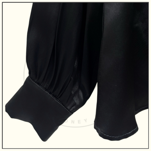 COLLARLESS SILK BLOUSE