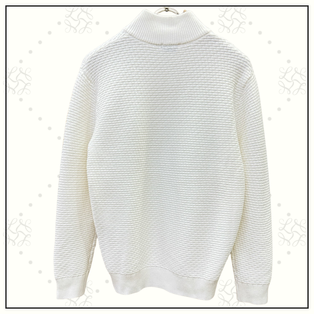 WOOL CASHMERE HALF ZIP SWEATER