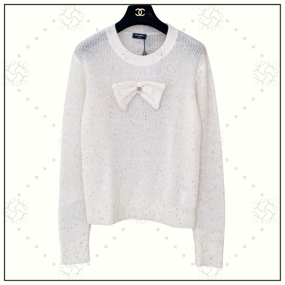 BOW DETAIL WOOL SWEATER