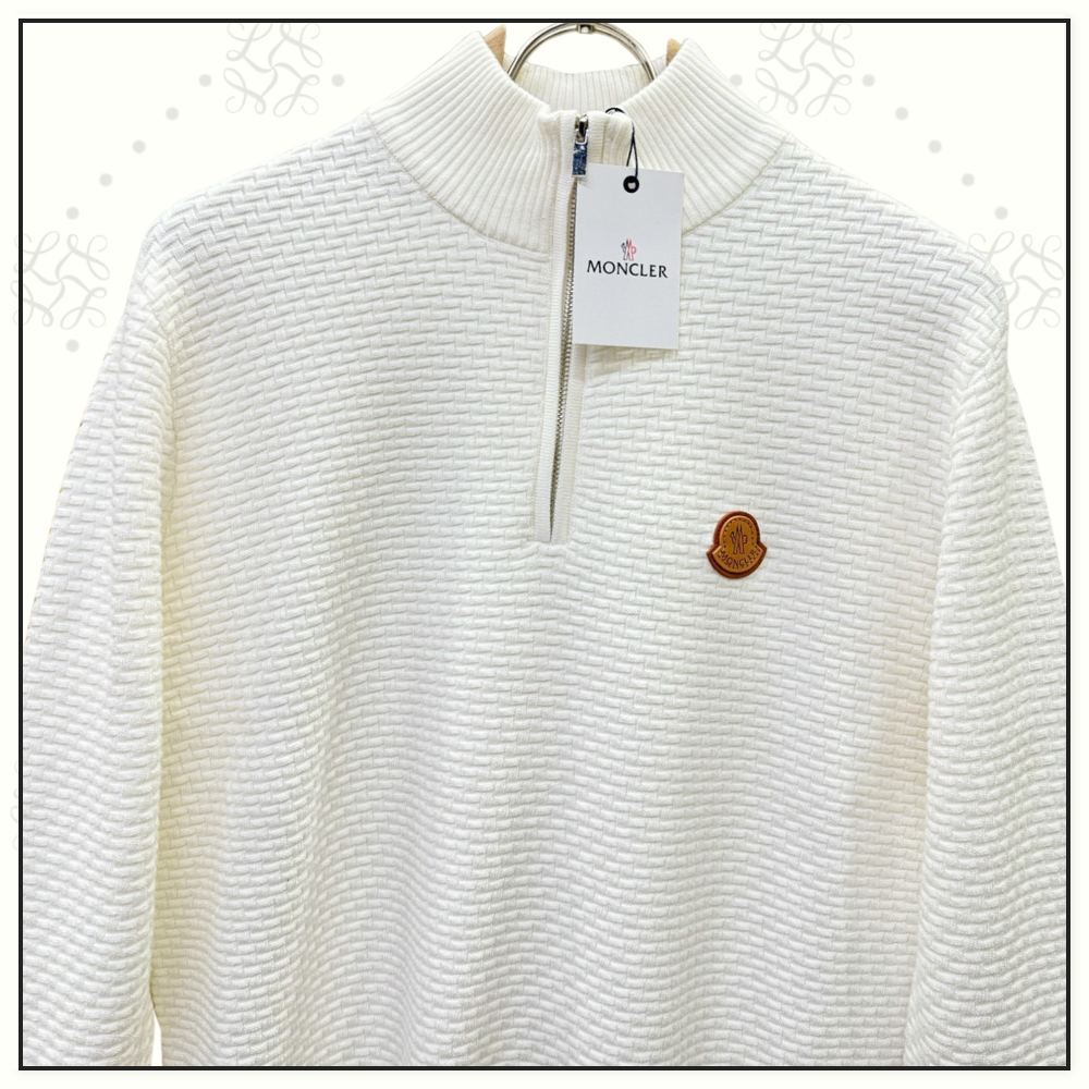 WOOL CASHMERE HALF ZIP SWEATER