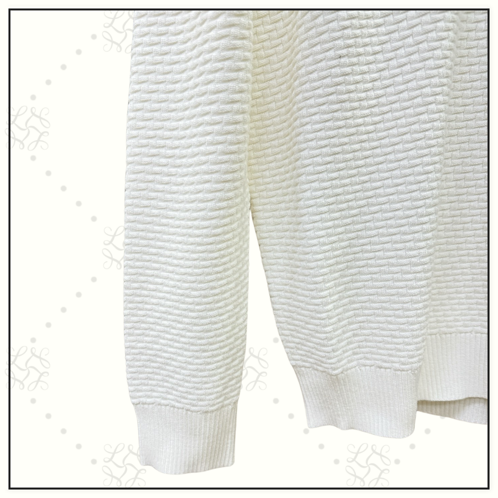 WOOL CASHMERE HALF ZIP SWEATER