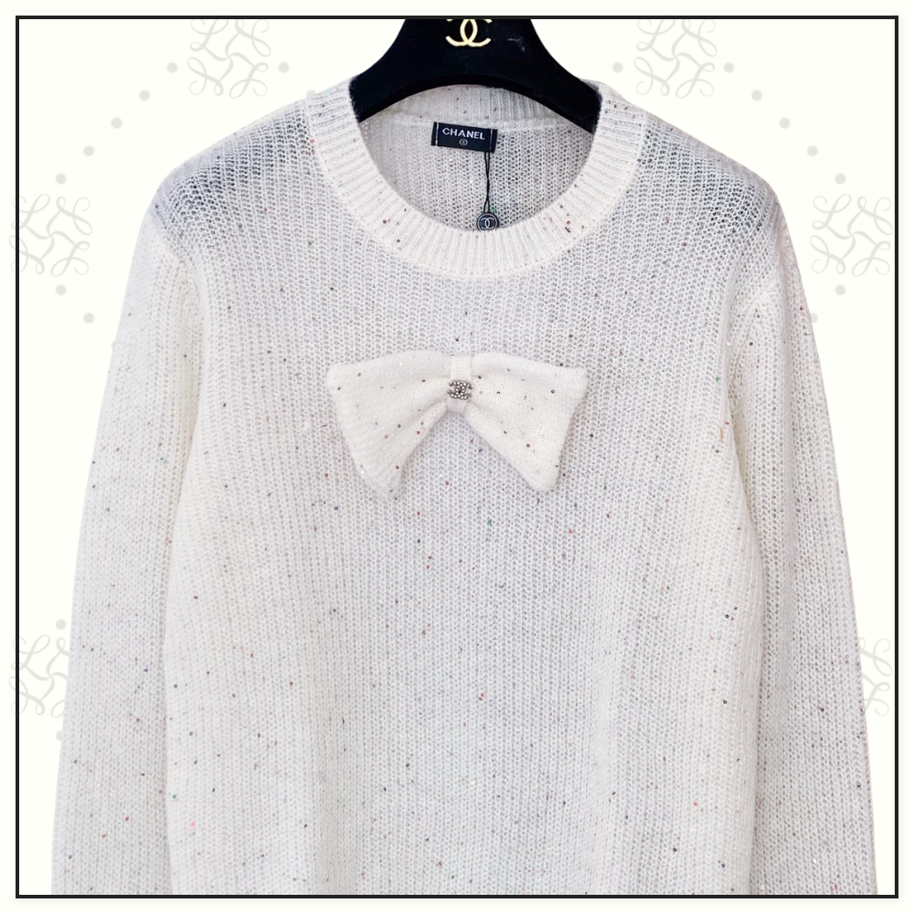 BOW DETAIL WOOL SWEATER