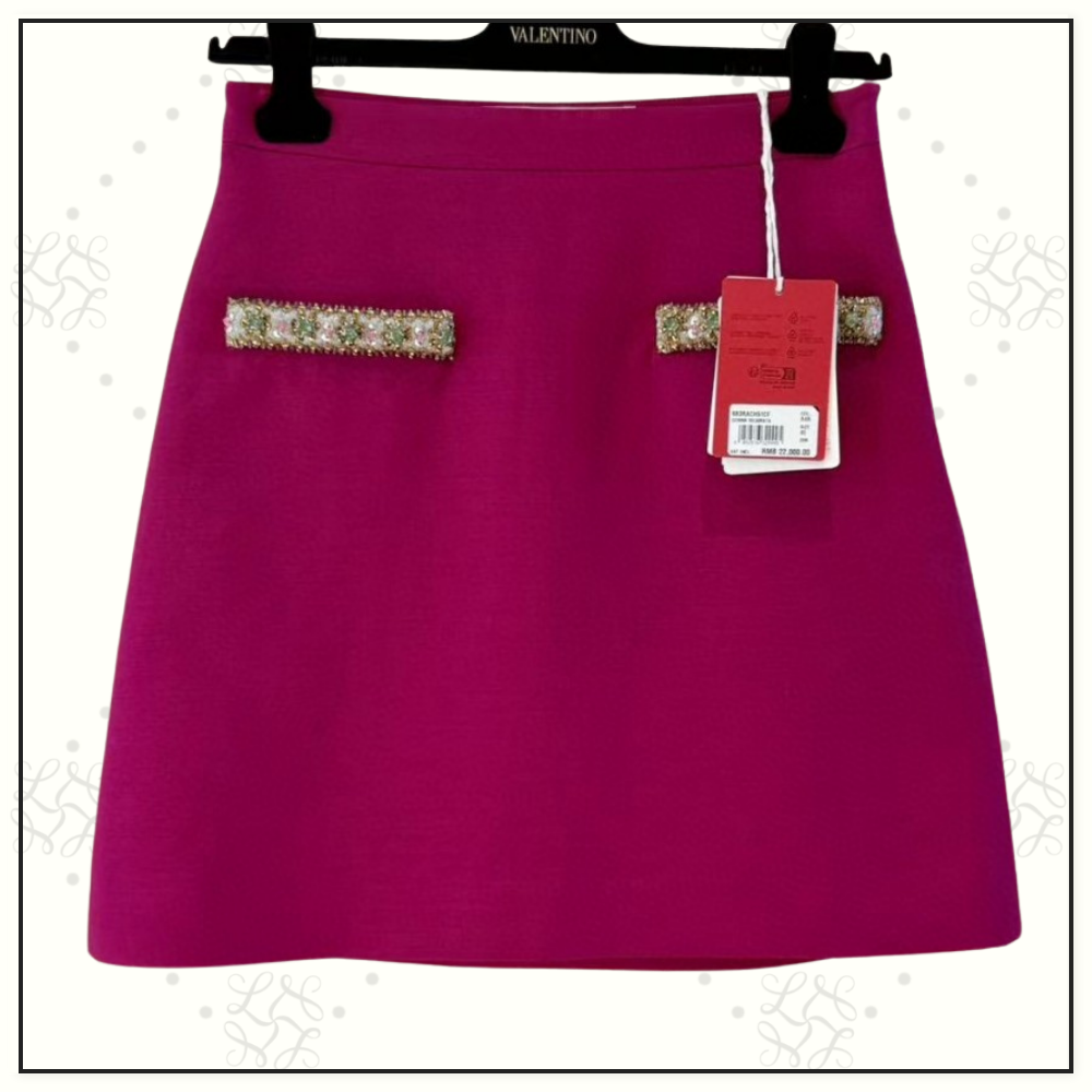 EMBROIDERED CREPE COUTURE JACKET & SKIRT