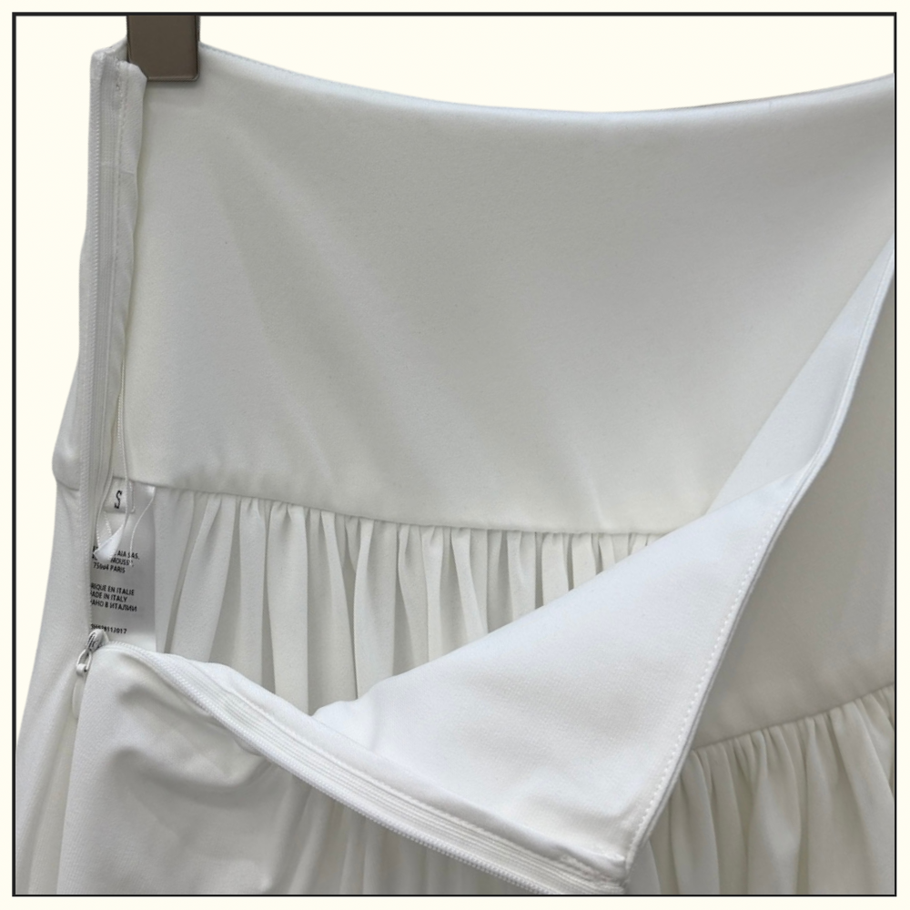 DRAPED JERSEY JACKET & TWISTED FLUID JERSEY SKIRT
